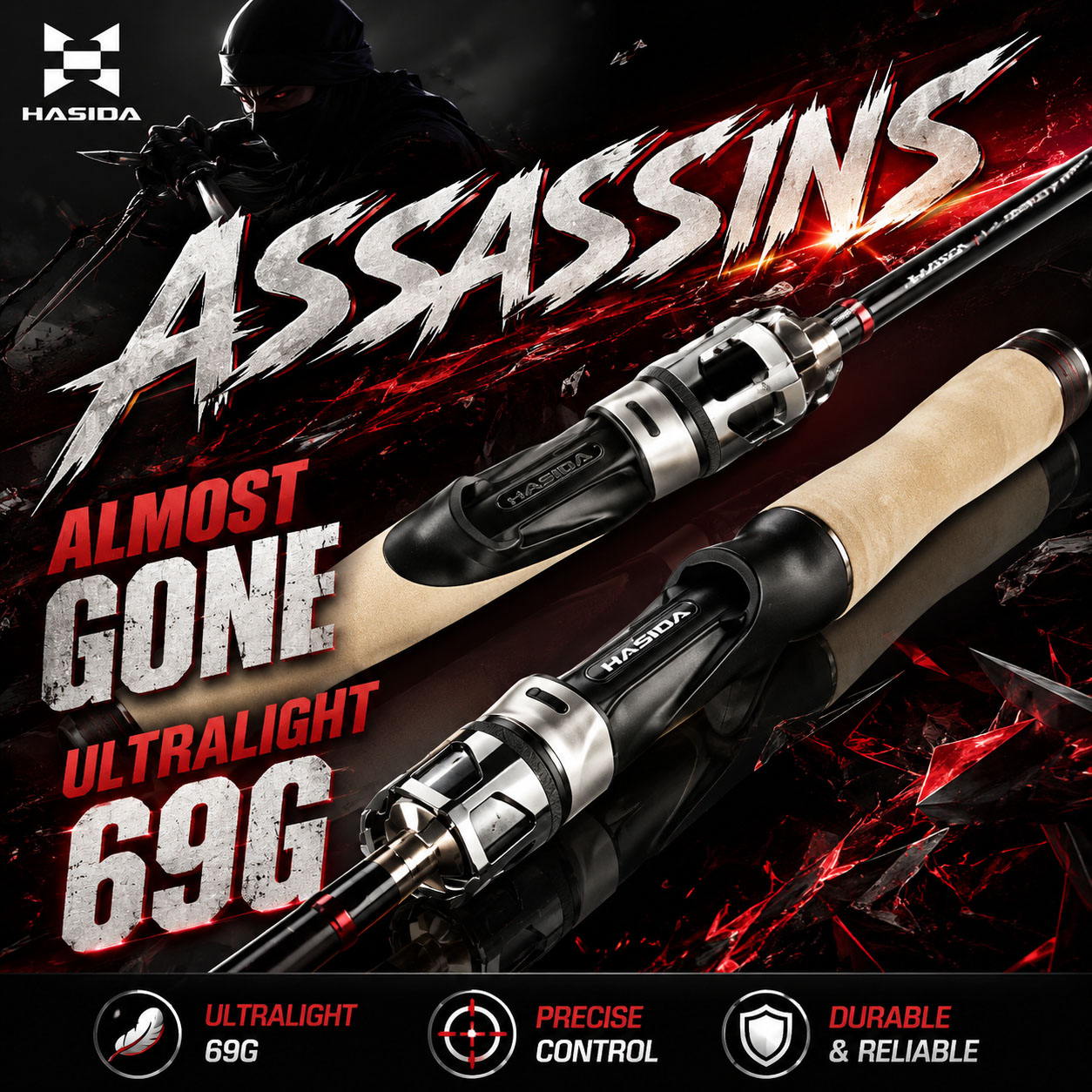 Kastking Reel Zephyr - Wędka HASIDA Assassins II do połowów