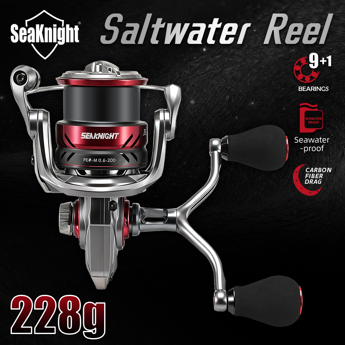 Daiwa Reel Bg - Kołowrotek spinningowy SeaKnight Brand SLARDAR BB