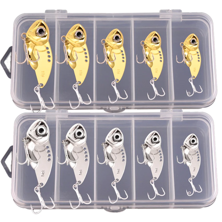 Fishing Lure Crankbait - 5 sztuk Metal VIB łyżka zanętowa