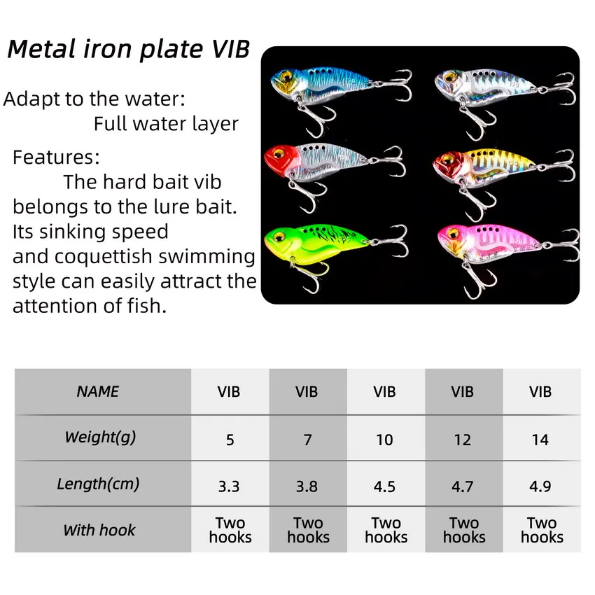 5 sztuk Metal VIB łyżka zanęto – Fishing Lure Crankbait recenzja i cena