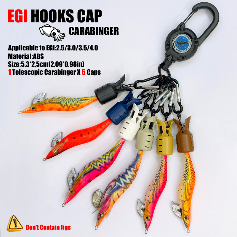 Squid Jig Hook Caps and Carabi – Fishing Lure Accessories recenzja i cena