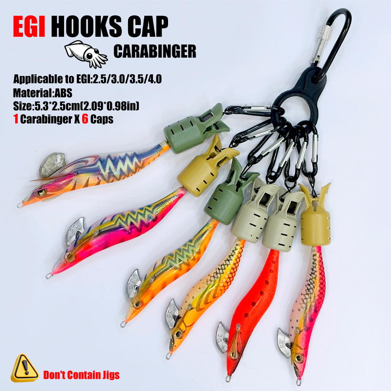 Squid Jig Hook Caps and Carabi – Fishing Lure Accessories recenzja i cena
